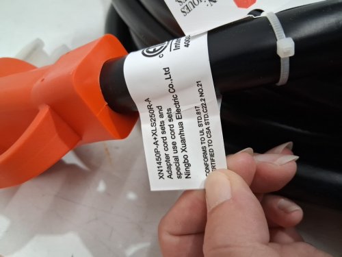 Generator Cord and Power Inlet Box Kit -  50A/25FT - 14-50P to SS2-50R type plugs  - black/orange - (model: xn1450p-a+XLS250R-a) image 7