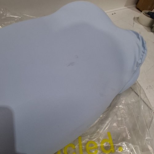 MELLOW SLEEP CLOUD ALIGN ULTIMATE COOLING COMFORT PILLOW WITH COVER - REGULAR / 3.5"-4.3" - WHITE / BLUE image 4