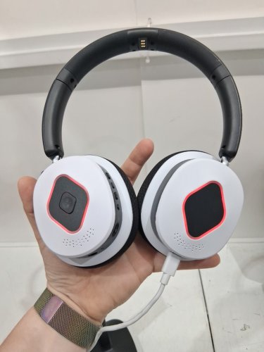 Earbay bluetooth Wireless Gaming Headset with RGB Transmitter Base - 2.4Ghz - White/BLACK/RGB (Model: G-96) image 5