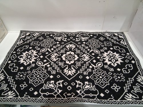 SADIE ACCENT NON-SLIP MAT -45" X 30" - BLACK/CREAM (MODEL:1992776) image 2