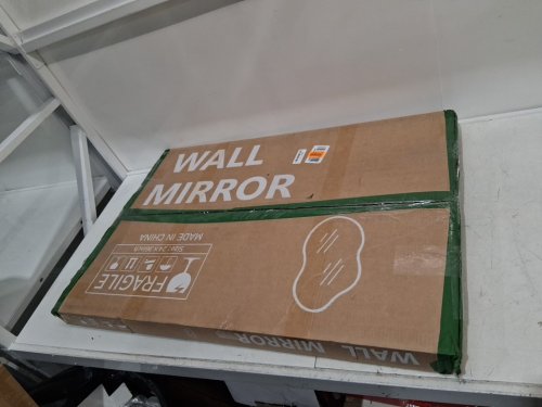 irregular decorative cloud shaped wall mirror - 24" x 36" - black image 2
