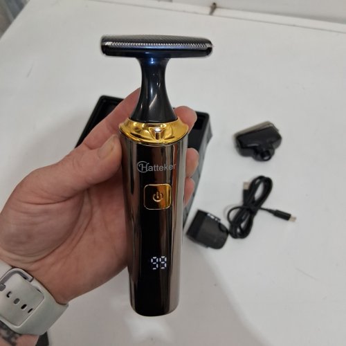HATEKER 4-in-1 electric shaver kit with Extendable Auxiliary Arm - gold/black (model: HT-6199) image 4