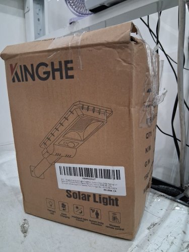 4PK KingHe WATERPROOF Dusk to Dawn Solar Parking Lot Lights with Motion Sensor AND  Remote Control - 6000K - black image 2