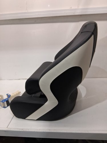 Costway Captain Bucket Boat Seat Waterproof PVC Leather - 330lbs capacity - black/white (model:NP11836BK) image 8