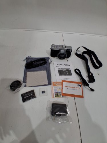 4K Digital Camera with SD Card, Viewfinder for vlogging, & 16x zoom - black (model: DC202-BLACK) image 3