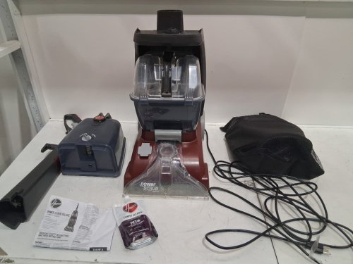 Hoover PowerScrub Deluxe Upright Carpet Cleaner with Spin Scrub, Multi‑Directional Brushes, Dual‑Tank System, Heat Force Rapid‑Dry, and Automatic Detergent Mixing - 20FT Cord - red/Grey (MODEL: FH50150VCD) image 3