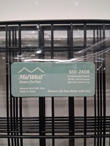 MIDWEST ICRATE DOUBLE DOOR FOLDING METAL DOG CRATE WITH LEAK PROOF TRAY - 24" x 18" x 19" (small) - BLACK - (MODEL: 1524DD) image 3