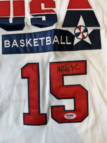 SIGNED MAGIC JOHNSON USA NIKE BASKETBALL JERSEY With PSA COA certificate image 7