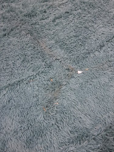 Large fluffy shag Area Rug Carpet - 8ft x 10ft, non-slip, washable - blue image 4