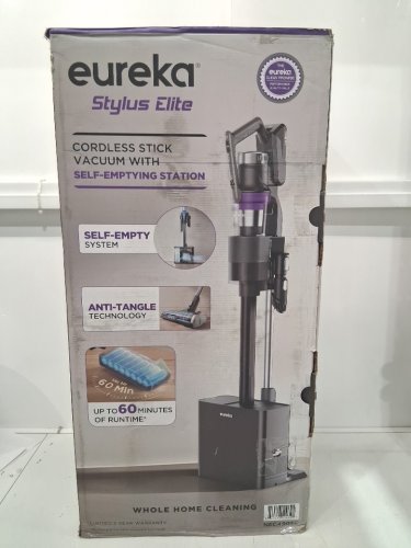 Eureka Cordless Rechargeable 3-IN-1 Stick Vacuum Cleaner WITH CLEANING STATION & ANTI-TANGLE NOZZLE FOR ALL FLOORS - GREY/PURPLE (MODEL: NEC490SE) image 4