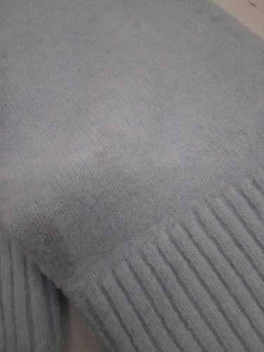 WOMEN'S GEOrGE V-NECK SWEATER - MEDIUM - LIGHT BLUE image 3