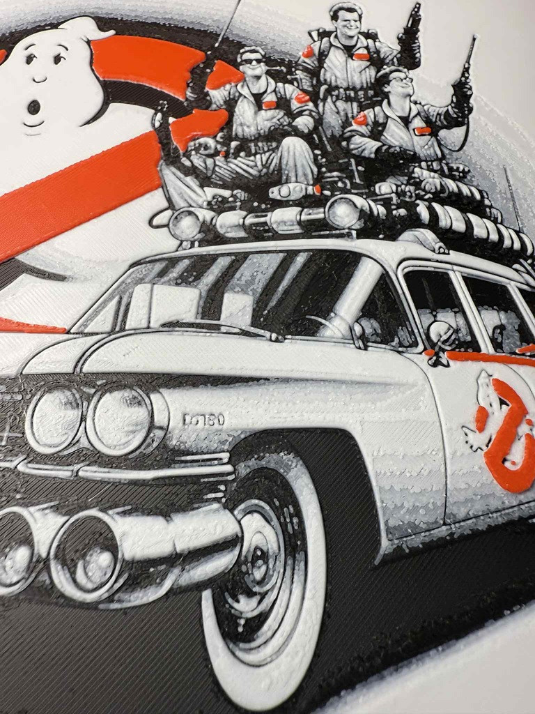8"x8" 3D Printed - Ghostbusters - Textured Photo image 2