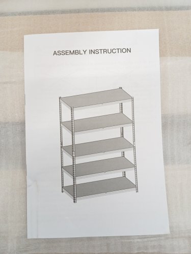 REIBII ADJUSTABLE 5-TIER STORAGE SHELVING UNIT - 35" X 12" x 72" - BLACK (MODEL: USMS5LBW30-SCHZNL) image 9