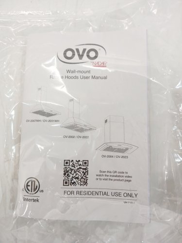 ovo Wall Mount Convertible Range Hood Vent with 3 Speed Exhaust Fan and Push Button Controls - 30" - Grey (Model: OV-2002) image 5