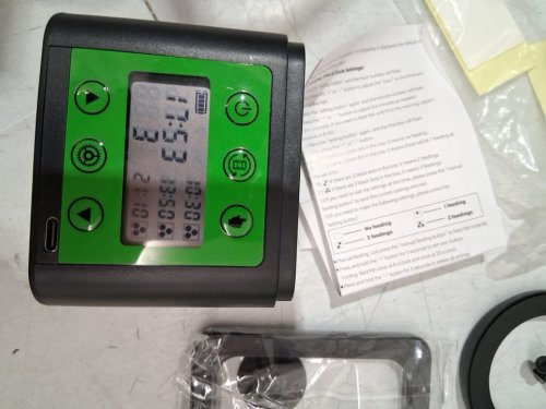Automatic Smart Fish aquarium Feeder Dispenser with Timer and LCD display - 320ml cap - green (model: f18c) image 2