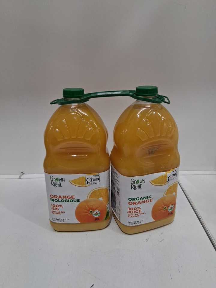 2PK Grown Right Organic Orange Juice - 1.89l image 2