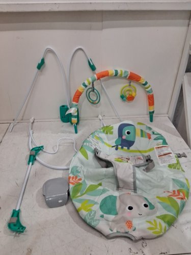BRIGHT STARS VIBRATING BOUNCER WITH TOY BAR - RAINFOREST VIBES (MODEL:12227) image 3