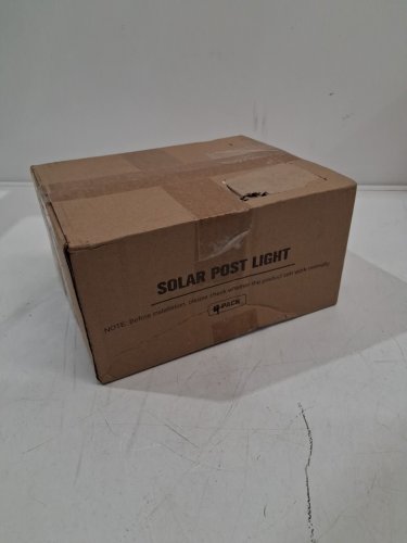 4pk solar post cap lights - black image 3