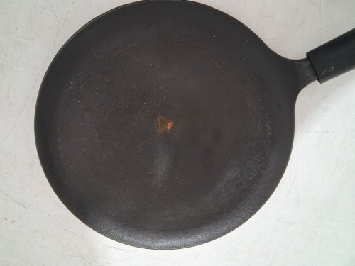 Tramontina Cast Iron Flat Tawa Pan - 11" - Cast Iron Black image 3