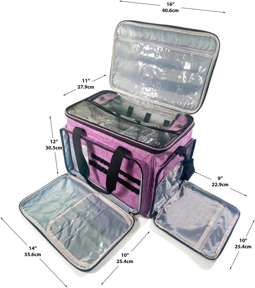 LOLE PORTABLE YARN ORGANIZER - 11" X 12" X 14" - PURPLE image 2