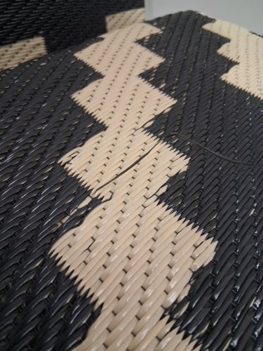 GENIMO Outdoor Waterproof Plastic Rug for Patio - 10FT x 8FT - Black/Beige image 4