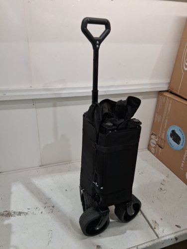 Hikemoon heavy duty Collapsible Wagon Cart - 120L - 360LBS CAP - 34" 16.4" x 12.5" - black image 2