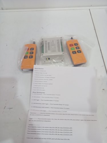 DC  RF Wireless Remote Control Switch Radio Receiver Module - 12v-36V - yellow/black (model: ak-rk06s-12b) image 3