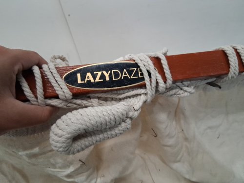 lazy daze single-layer sunbrella hammock - 12FT x 4ft - cream - (model: hm-l-fb004) image 8