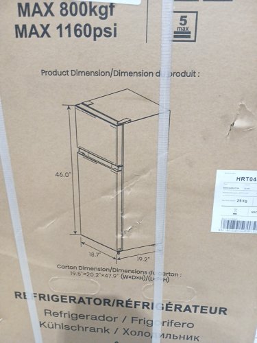 HISENSE STAINLESS STEEL COMPACT Small REFRIGERATOR WITH TOP MOUNT FREEZER - 19.5" x 20.2" x 47.9" - 4.4 CU.FT (MODEL: HRT044VE) image 6