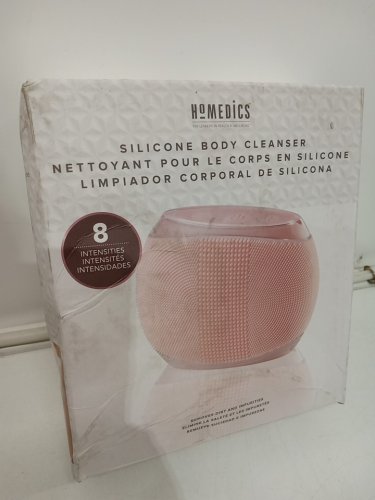 HoMedics Silicone Body Brush Cleanser with 8 Intensities - Pink (Model: BDY-300) image 2