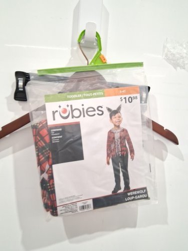 2PC TODDLER RUBIES WEREWOLF COSTUME - 3-4T - RED/BLACK/GREY (STYLE: 1002834) image 2