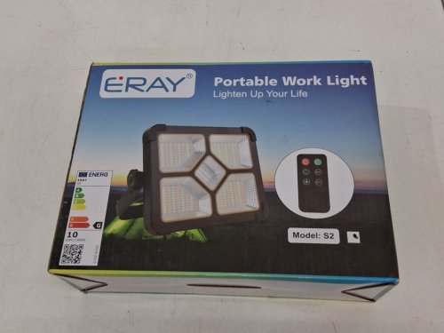 eray portable work light with rechargeable battery - 10000lm - 5v - 8hr charge time - black (model: c3/s2) image 2