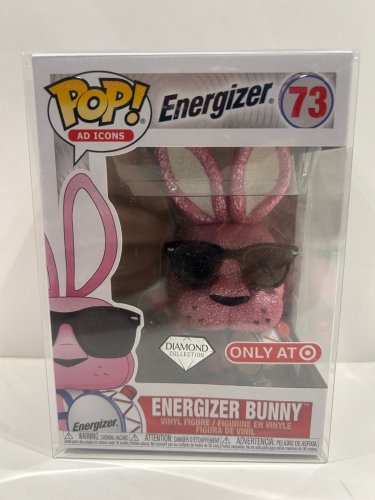 Funko pop! **diamond collection**only at target ** ad icons: energizer - energizer bunny vinyl figure (#73) **plastic protector cover** image 2