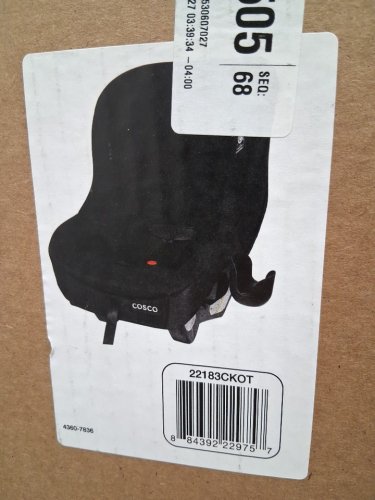 cosco kids scenera 5-point harness infant car seat with cup holder attachment - 40lbs max - black (model: ‎22183CKOT) image 8