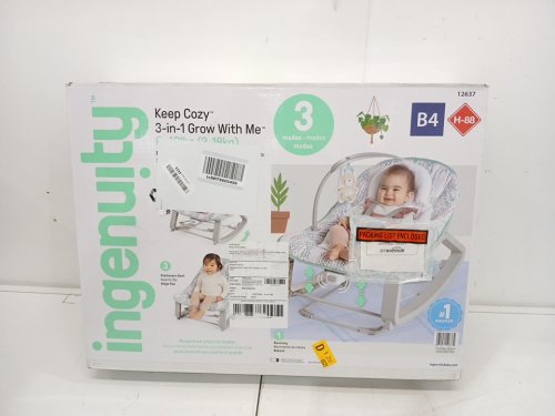 INGENUITY KEEP COZY 3-IN-1 GROW WITH ME VIBRATING BABY BOUNCER SEAT & ROCKER - 6-40LBS - SPRUCE - (MODEL: 12637) image 2