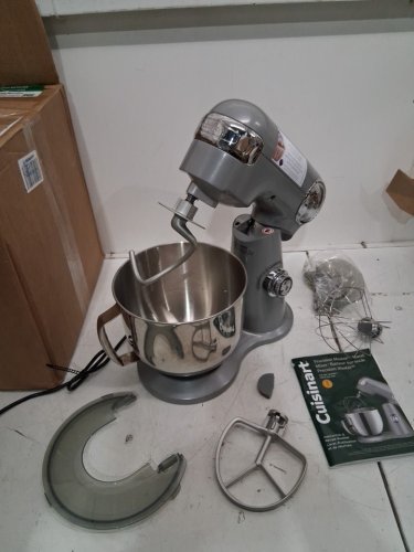 CUISINART PRECISION MASTER 12-SPEED TILT-HEAD STAND MIXER WITH SPLASH GUARD - 5.5QT. BOWL - silver - (MODEL: SM-50C) image 3