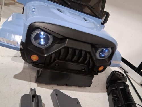 OLAKIDS Battery Powered Electric Ride on Truck Vehicle with Remote Control, Bluetooth, Power Display, LED Lights, & Music Player - 66LBS CAP -24V - 25.5" x 39.5" x 25" - Blue (Model: TQ10317) image 6