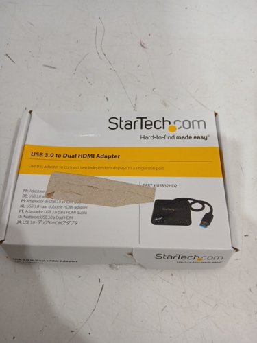 StarTech.com USB 3.0 to Dual HDMI 4K Adapter Monitor Converter for Windows - 60HZ - Black - (model: USB32HD2) image 2
