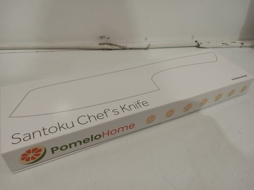POMELOHOME High Carbon Steel Santoku Chef's Knife - 7" - Stainless Steel image 2