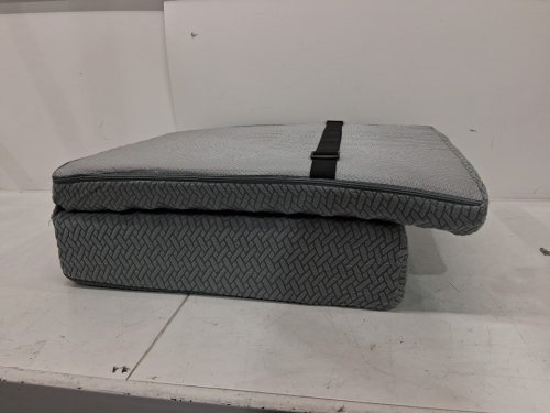 Hinged Floor Chair Cushion with Elastic Back Strap - 44" x 20" - Grey image 2