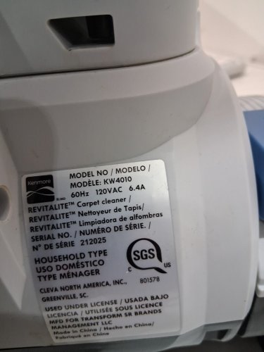 Kenmore Portable Carpet Cleaner Machine, 3.2L Clean Tank & 1.4L Dirty Tank, 25ft Cord Length - grey (model: kw4010) image 7
