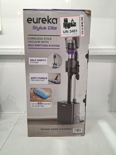 Eureka Cordless Rechargeable 3-IN-1 Stick Vacuum Cleaner WITH CLEANING STATION & ANTI-TANGLE NOZZLE FOR ALL FLOORS - GREY/PURPLE (MODEL: NEC490SE) image 4