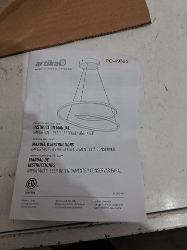 Artika Salto LED Pendant Light - 3000K - 5000K / 1100 lumens - 19" - BLACK (MODEL:1667031/ PDT-SAC-BL) image 6