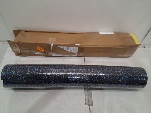 AMAZONBASICS HIGH-DENSITY YOGA & EXERCISE ROUND FOAM ROLLER - 36" - BLACK/BLUE SPECKLED image 2
