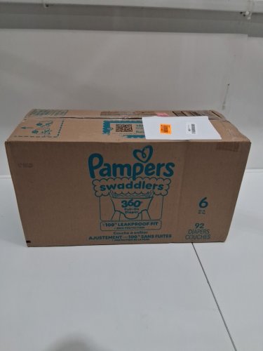 92PK PAMPERS SWADDLERS 360 LEAKPROOF DISPOSABLE BABY DIAPERS - SIZE 6 (35LBS) image 2