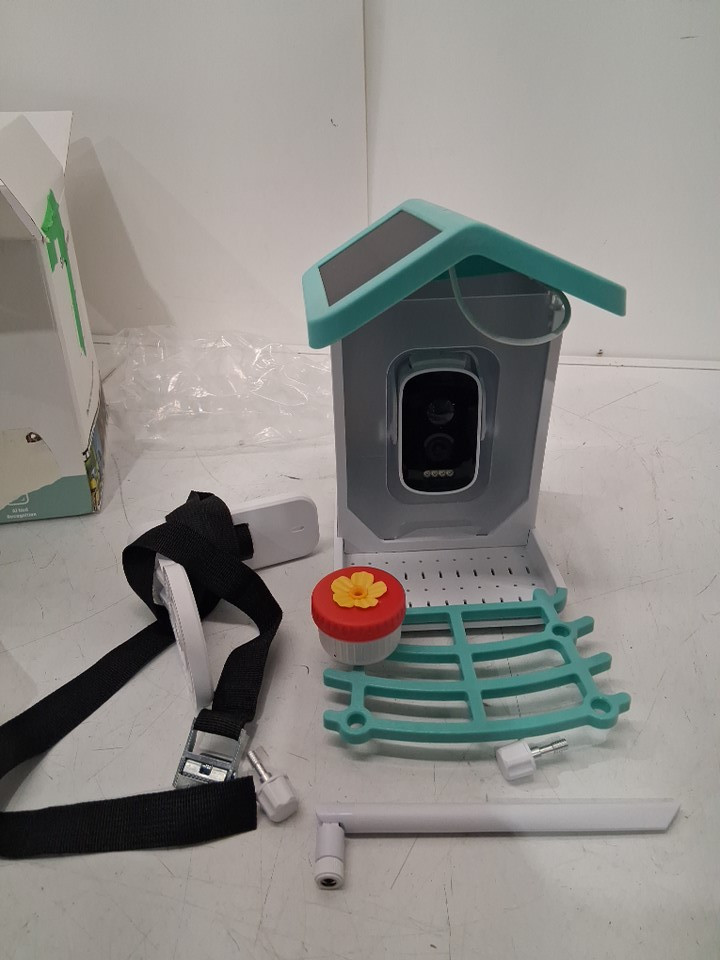 YEZLORIS Smart Bird Feeder with 2.5K HD Camera and AI Bird Watching Camera - white/teal (model: WXBD-G) image 4