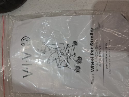 Vivo 4-Wheel Foldable Pet Stroller Carrier -Up To 30LB -Black (Model: ‎STROLR-V001K) image 9