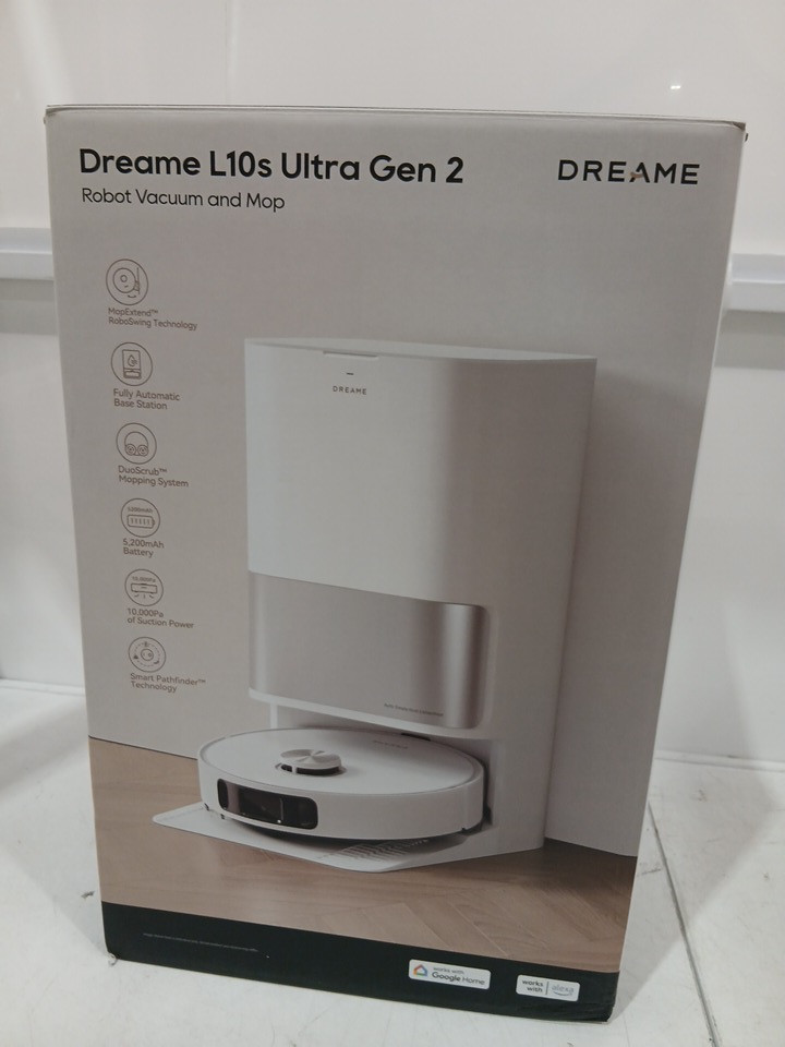dreame L10s Ultra Gen 2 All-in-One Base Station Robot Vacuum and Mop with 10000Pa Suction / MopExtend Technology / Smart Pathfinder Tech - white (model: rll32se) image 2