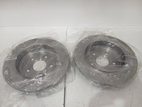 A-Premium Rear Solid Disc Brake Rotors FOR VARIOUS DODGE DURANGO & jeep grand cherokee modee - grey (models: brr53061/bpd14980) image 5