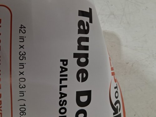 nonslip door mat rug - 42" x 35" - taupe image 3
